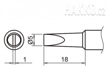 Pájecí hrot HAKKO T19-D5