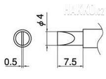 Pájecí hrot HAKKO T11-D4