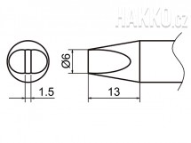 Pájecí hrot HAKKO T37-D6