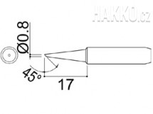 Pájecí hrot  900M-T-0.8C