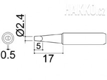 Pájecí hrot  900M-T-2.4D