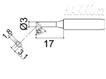 Pájecí hrot 900M-T-3CM