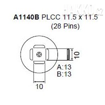 Určeno pro pouzdra PLCC 11.5x11.5 mm 