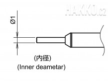 Odpájecí tryska HAKKO NA01-C10, rovná, 1,0mm