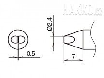 Pájecí hrot HAKKO T53-D24