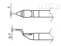 Pájecí hroty HAKKO T51-L1, 2ks/bal