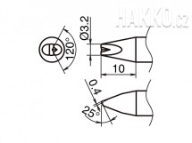 Pájecí hrot HAKKO T53-DR32