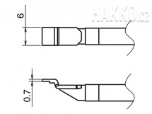 Pájecí hroty HAKKO T51-L6 SOP, 2ks/bal