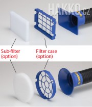 Sub-filtry (volitelně) A5036 a A5037 se vkládají do nasávací trysky