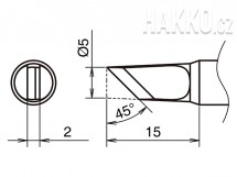 Pájecí hrot HAKKO T53-K