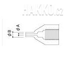 Odpájecí hrot  A 1497, Nozzle 0,8 mm.