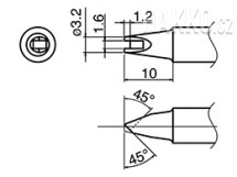 Pájecí hrot HAKKO T33-SS1611, Slim Type