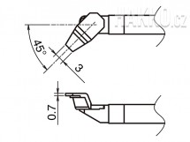 Pájecí hroty HAKKO T51-LA3, 2ks/bal