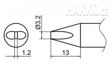 Pájecí hrot HAKKO T37-D32