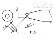 Pájecí hrot HAKKO T33-SSBC2, Slim Type