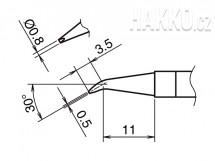 Pájecí hrot HAKKO T39-JD08