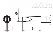 Pájecí hrot HAKKO T39-DL4