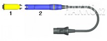 ESD pájecí ručka Hakko FM-2028 ve žluté barvě.