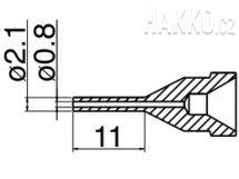 Odpájecí tryska HAKKO N61-11, Long typ, 2,1mm/0,8mm