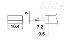 Pájecí hrot Spatula 10,4 T15-1401