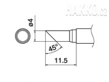 Pájecí hrot T15-C4 -4C