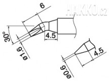 Pájecí hrot T15-JD16 -1,6JD