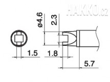 Odpájecí hrot T15-R23 -2,3R