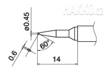 Pájecí hrot T15-SBCO4 -0,4SBC