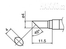 Pájecí hrot HAKKO T36-C4/4C