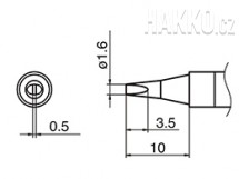 Pájecí hrot HAKKO T36-D16/1.6D
