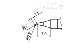 Pájecí hrot HAKKO T36-JS02/0.2JL