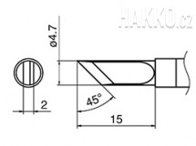 Pájecí hrot HAKKO T36-K/K