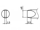 Hakko - Pájecí hrot HAKKO T33-SSD6, Slim Type