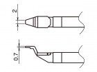 Pájecí hroty HAKKO T51-L2, 2ks/bal