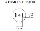  - Tryska A1186B-TSOL 18x10 mm