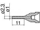 Odpájecí tryska HAKKO N61-12, Long typ, 2,3mm/1,0mm