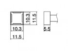 Hakko - Odpájecí hrot Quad 10,3x10,3 T15-1202 
