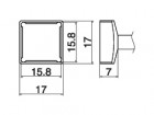 Pájecí hrot Quad 15,8x15,8 T15-1208