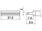 Hakko - Pájecí hrot Spatula 21,2 T15-1403